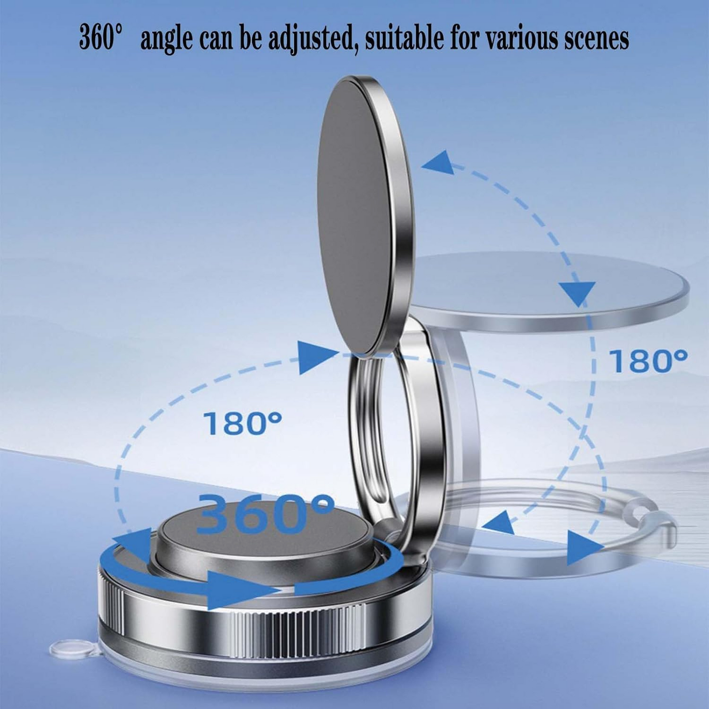 Magnetic suction cup phone holder, 360° rotation