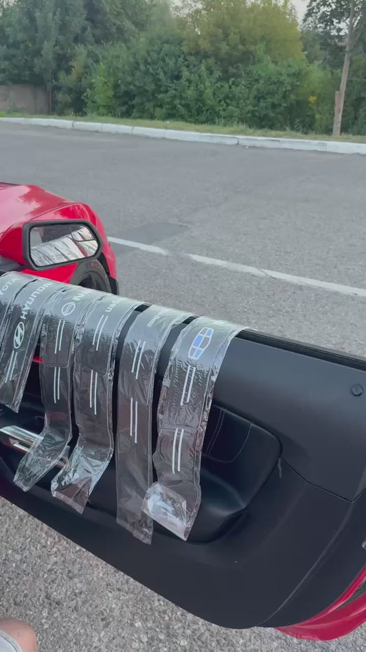 Jeu de films carbone pour seuils de porte